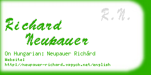 richard neupauer business card